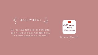 Self Upper TrapLevator Scapula Massage [upl. by Alyssa]