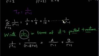 Series  Summation notation and Partial Fractions [upl. by Selle]