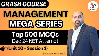 UGC NET Management Unit 10 MCQ  S3  Management Mega series  Top 500 MCQs for Dec 24 NET Attempt [upl. by Araem]