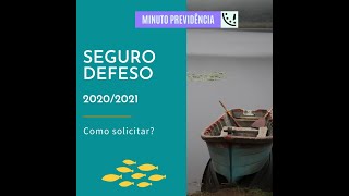 SEGURO DEFESO  COMO SOLICITAR JANEIRO2021 [upl. by Yoral223]