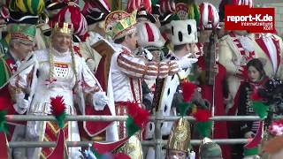 Weiberfastnacht 2019 Eröffnung des Straßenkarnevals auf dem Alter Markt in Köln [upl. by Depoliti462]