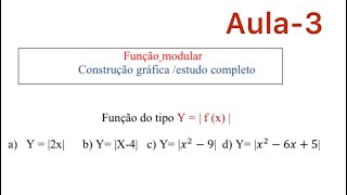 FUNÇÃO MODULAR RESOLUÇÃO DE EXERCÍCIOSAULA 3 [upl. by Aicnarf]