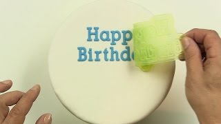 Happy Birthday On a Cake Easy Perfect Cake Decorating with Flexabets® [upl. by Nordin]