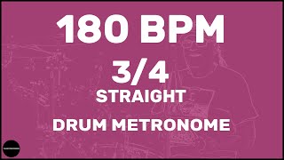 34 Straight  Drum Metronome Loop  180 BPM [upl. by Inaliak178]