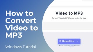 How to Convert Video to MP3 [upl. by Oiratnom879]