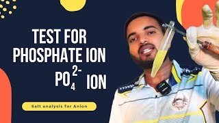 Test for phosphate ion PO42 Salt analysis for class 11 and 12 chemistry saltanalysis [upl. by Adnorat779]