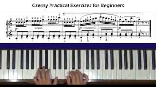 Czerny Practical Exercises for Beginners Op 599 No 68 Piano Tutorial [upl. by Adriell]