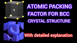 Atomic packing factor for bcc [upl. by Carrington]