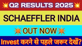 Schaeffler India Q2 Results 2025 🔴 Schaeffler India Results 🔴 Schaeffler India share latest news [upl. by Riancho]