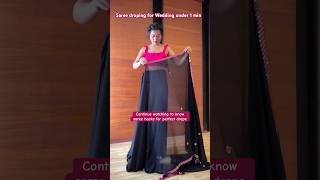 Easy Saree Draping Tutorial for brides her bridesmaid amp wedding guests with back side blouse design [upl. by Wagstaff]