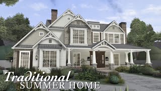 Bloxburg Traditional Summer Home  Speedbuild  Roblox Bloxburg [upl. by Elamor]