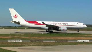 A330200 Air Algérie 7TVJY line up take off at Lyon St Exupéry ATC inc [upl. by Atekram424]