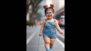 Beautiful baby modeling ❣️ai cute kawaii cutebaby baby runway shorts [upl. by Wahl241]