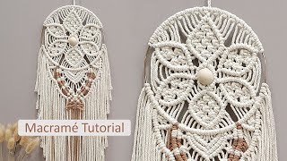 DIY Tutorial l How To Make Macramé Flower Pattern Wall Hanging Décor [upl. by Treacy]