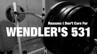 3 Reason I Dont Care for Jim Wendlers 531 Workout [upl. by Raimes]