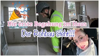 Bauvlog 6  DER ROHBAU STEHT  Erste HAUS TOUR  Badezimmer Armaturen  Lilibeth [upl. by Gorrono574]