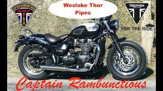 Triumph Speedmaster with Weslake Thor Exhausts [upl. by Nonek]