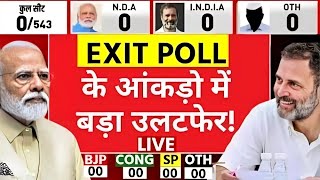 EXIT POLL 2024 Updates LIVE  NDA  INDI Alliance  PM Modi BJP  Rahul Gandhi  Lok Sabha Election [upl. by Atisor]