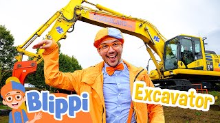 Blippi Visits an Excavator Theme Park Construction Vehicle Videos for Kids [upl. by Tara]