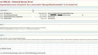 HTTP Error 500 21 Internal Server Error [upl. by Terriss]