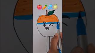 🥕💦🍎🍈Satisfying Creative Art shorts [upl. by Wojcik]