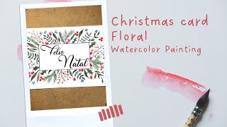 Watercolor Christmas Card [upl. by Ylliw]