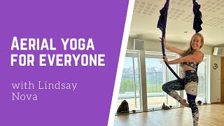 30Minute Aerial Yoga Class for Everyone with Lindsay Nova [upl. by Akemor427]