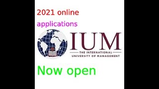 IUM 2021 online applications NOW OPEN [upl. by Esille]