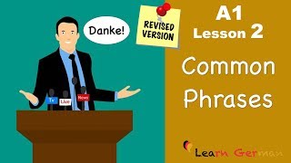 Revised  A1  Lesson 2  Common Phrases  German for beginners  Learn German [upl. by Maudie]