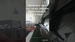 Johann Sebastian Bach  Prelude in C major Live Sight Reading [upl. by Ecirtaeb]