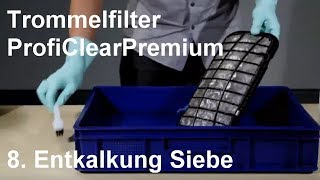 Trommelfilter Oase ProfiClear Premium  Filtertechnik Seminar Video 8  Entkalkung der Siebelemente [upl. by Suoivatra182]