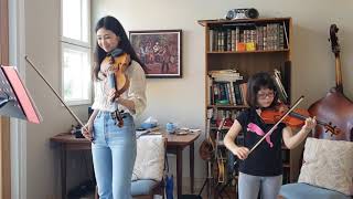 Katherine and Annie Staninec play Bach double [upl. by Narba]