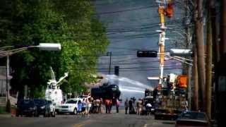 Incendie à LacMégantic 2013  Jour 1  Pompiers et Policiers [upl. by Ornstead]