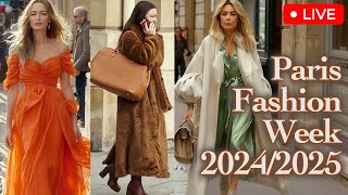 🇫🇷 PARIS FASHION WEEK 20242025 What are people wearing in Paris Parisian outfits Streetstyle [upl. by Rhiana820]