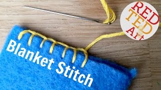 Blanket Stitch How To  Basic Sewing Embroidery amp Hand Sewing [upl. by Levitan]