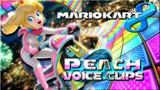 All Peach Voice Clips • Mario Kart 8 • All Voice Lines • 2014 • Nintendo Switch Samantha Kelly [upl. by Alhahs]