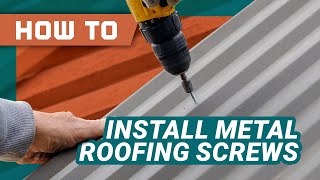 How to Screw Down Metal Roofing [upl. by Valora]