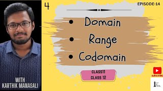 Domain Range CodomainClass 11Class 12 [upl. by Aniretake]