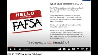 202324 FAFSA Application StepbyStep Walkthrough [upl. by Shreve522]