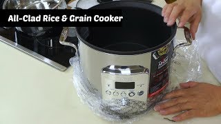 AllClad Rice amp Grain Cooker Unboxing  Rice Cooker Multi Cooker amp Slow Cooker  Amy Learns to Cook [upl. by Smoht]