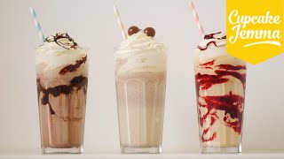 The Perfect Thick Milkshake PLUS 3 ways to PIMP it  Cupcake Jemma [upl. by Mickey]