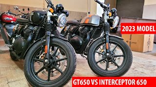 2023 RE GT650 VS RE INTERCEPTOR 650 QUICK COMPARISON I WHICH ONE YOU SHOULD BUY [upl. by Rehportsirhc]