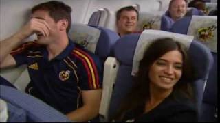 Watch Spains party on their flight home [upl. by Asilat]