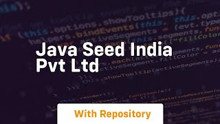 java seed india pvt ltd [upl. by Jerrie]