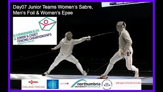 Day07 Commonwealth Junior amp Cadet Fencing Championships 2018  Piste Blue [upl. by Hobie]