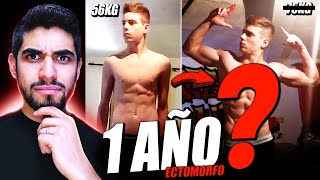 ¿QUÉ FÍSICO PUEDES OBTENER EN 1 AÑO SIENDO ECTOMORFO NATURAL 3 casos [upl. by Oiram]