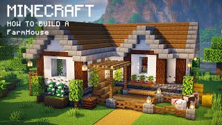 Minecraft How To Build a Farmhouse [upl. by Eemiaj]