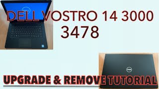 DELL VOSTRO 14 3000 3478  Upgrade RAM Remove KEYBOARD HDD CMOS Battery [upl. by Rosenwald234]