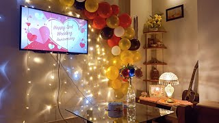 Happy 3rd wedding anniversary Room decorating ideas Room decoration Living room decorating ideas [upl. by Marucci450]