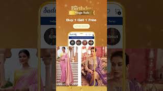 Biggest Saree Sale  Buy 1 Get 1 Free  sudathi saree festivalsaree [upl. by Sinoda869]